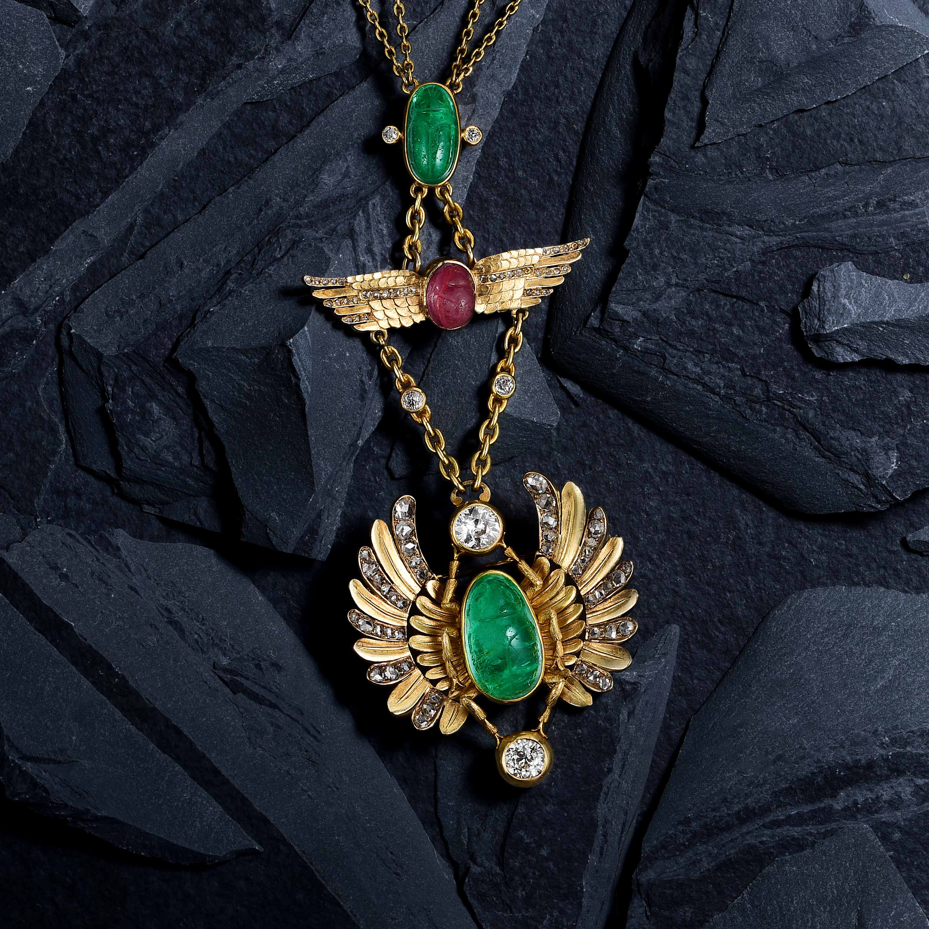 Robert and Louis Koch Egyptian Revival Necklace-Fortuna Auction NYC