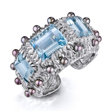 Tony Duquette Aquamarine Cuff- Fortuna Fine Jewelry & Watch Auction