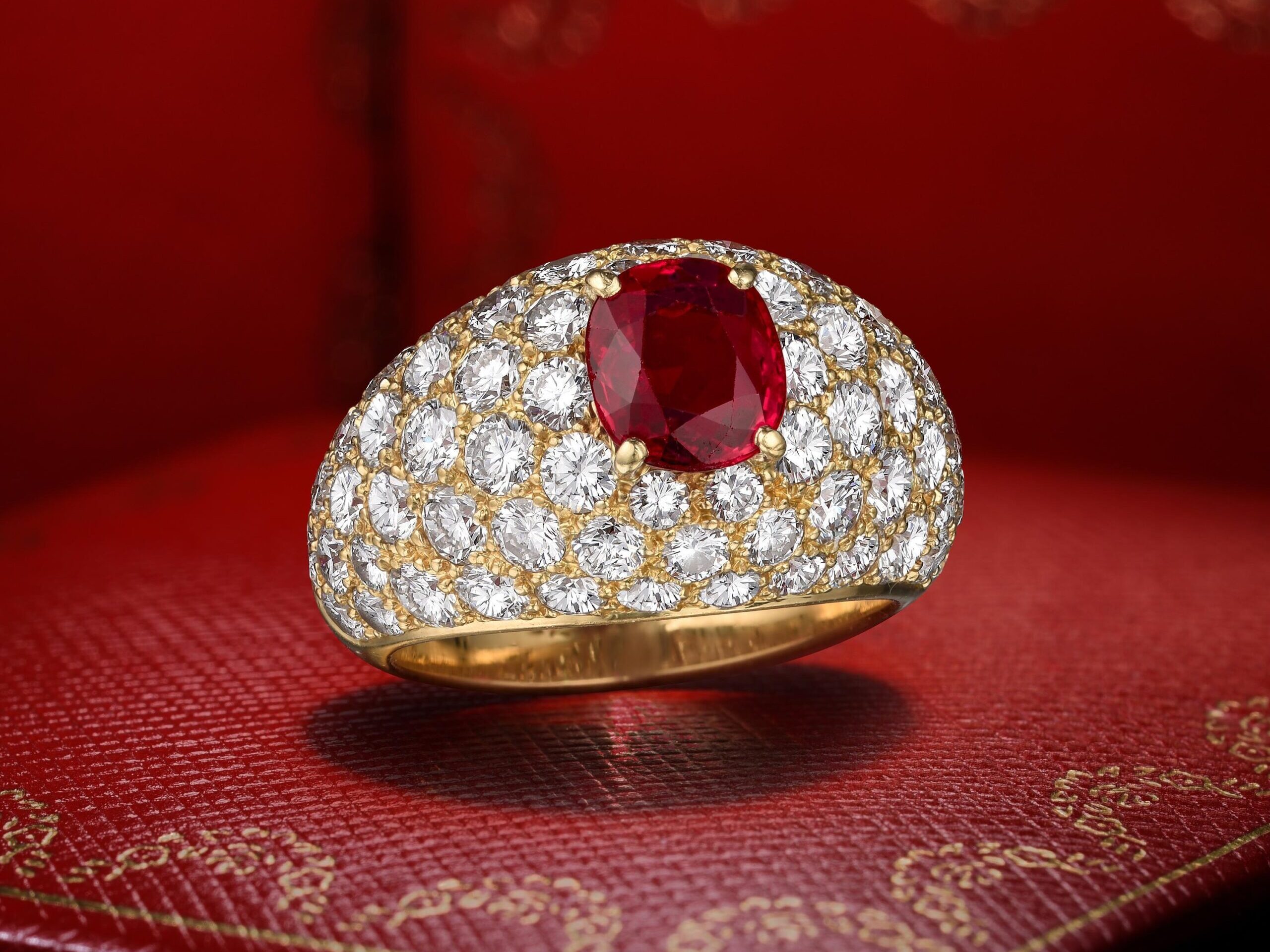 Cartier Ruby Diamond Ring